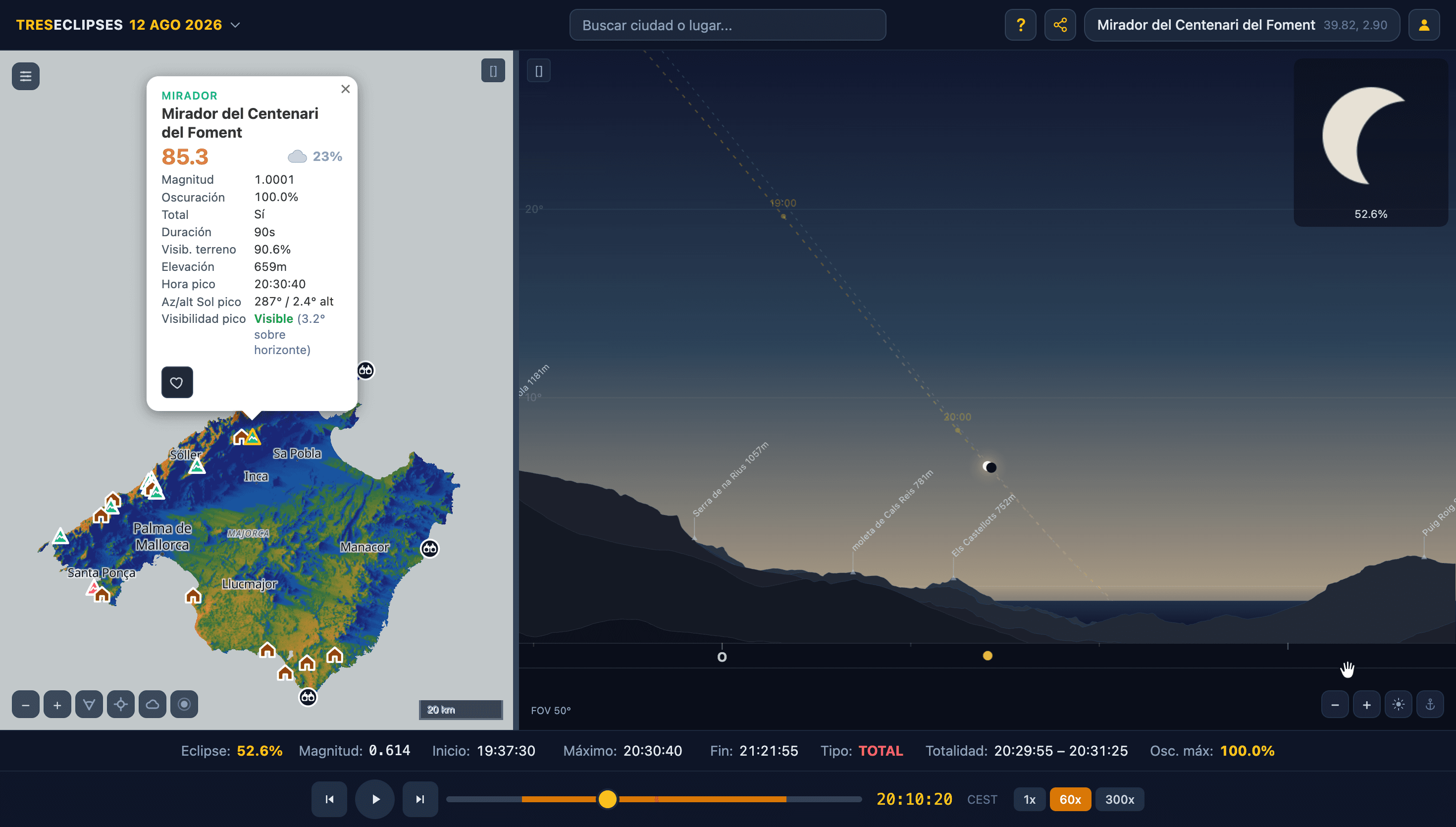 TresEclipses simulator overview